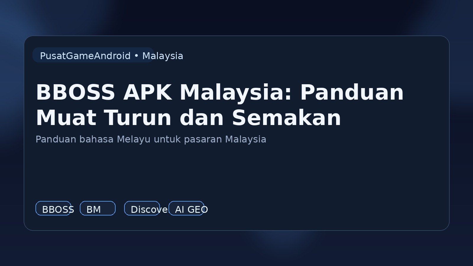 BBOSS APK Malaysia: Panduan Muat Turun dan Semakan