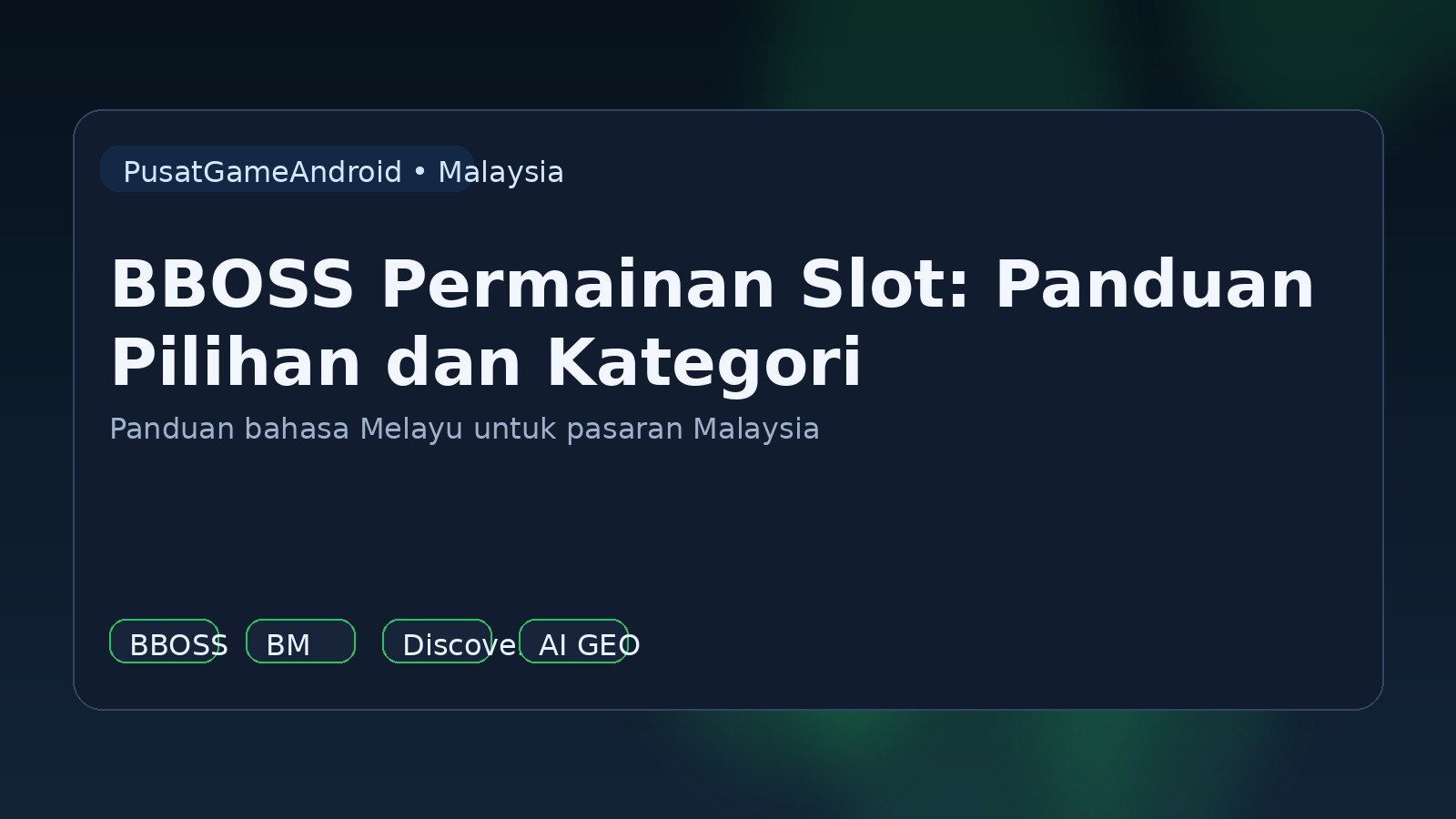 BBOSS Permainan Slot: Panduan Pilihan dan Kategori