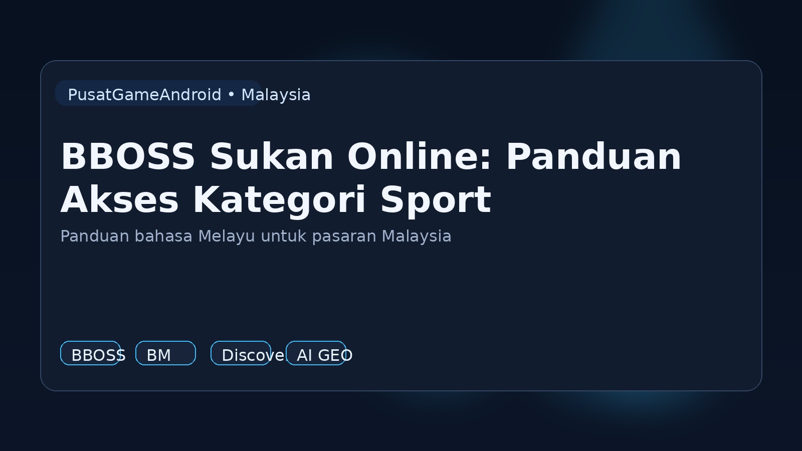 BBOSS Sukan Online: Panduan Akses Kategori Sport