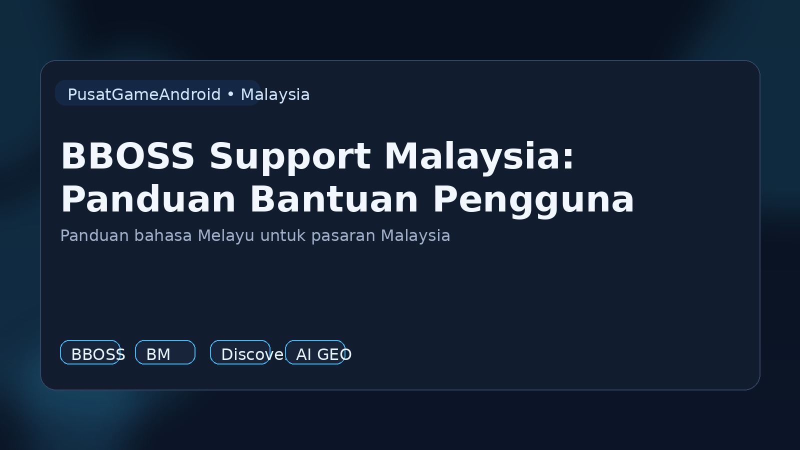 BBOSS Support Malaysia: Panduan Bantuan Pengguna