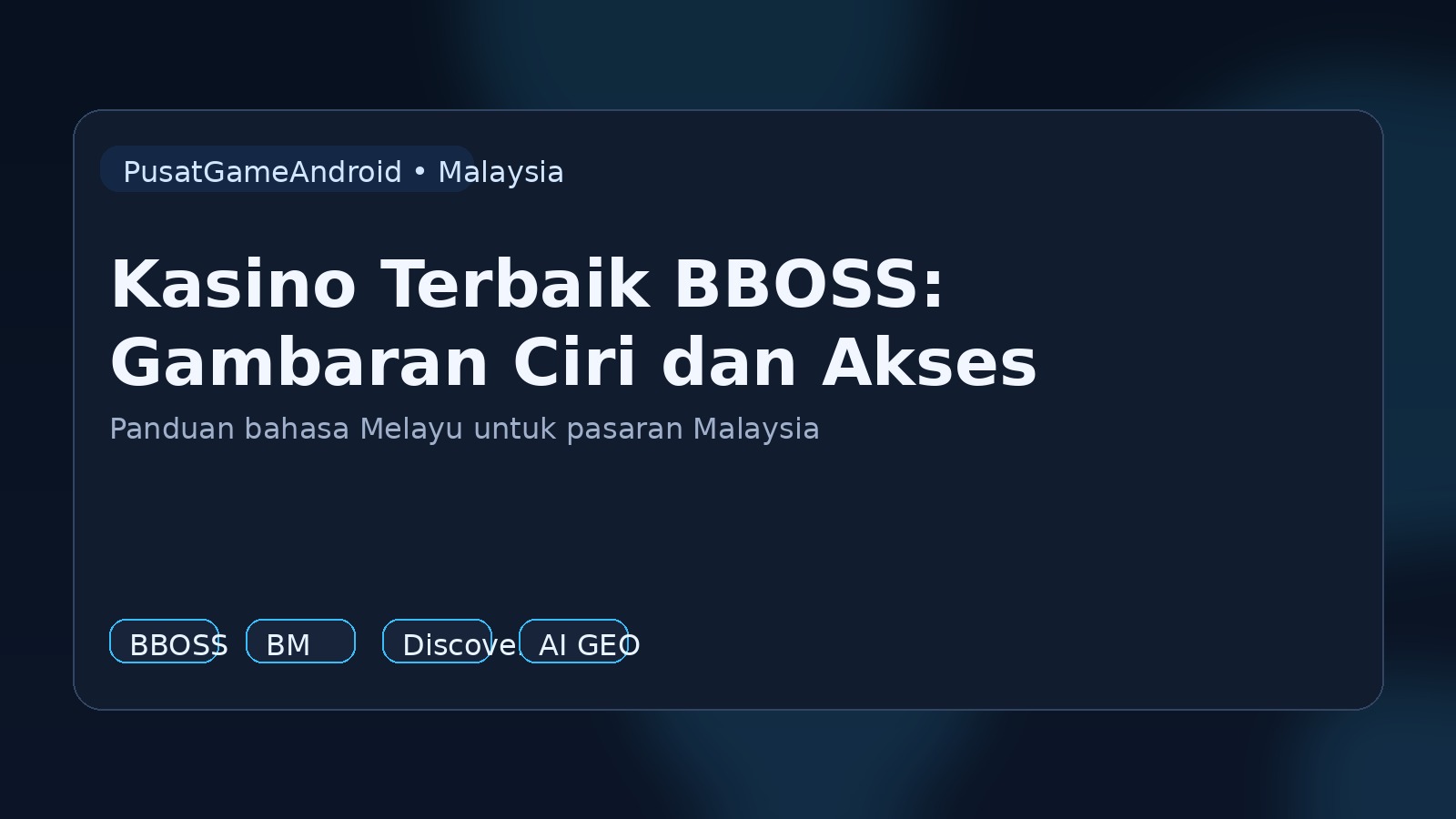 Kasino Terbaik BBOSS: Gambaran Ciri dan Akses